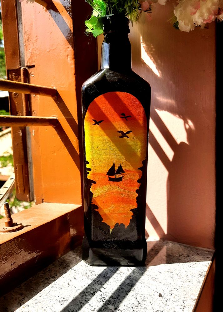 Sunset Bottle Art