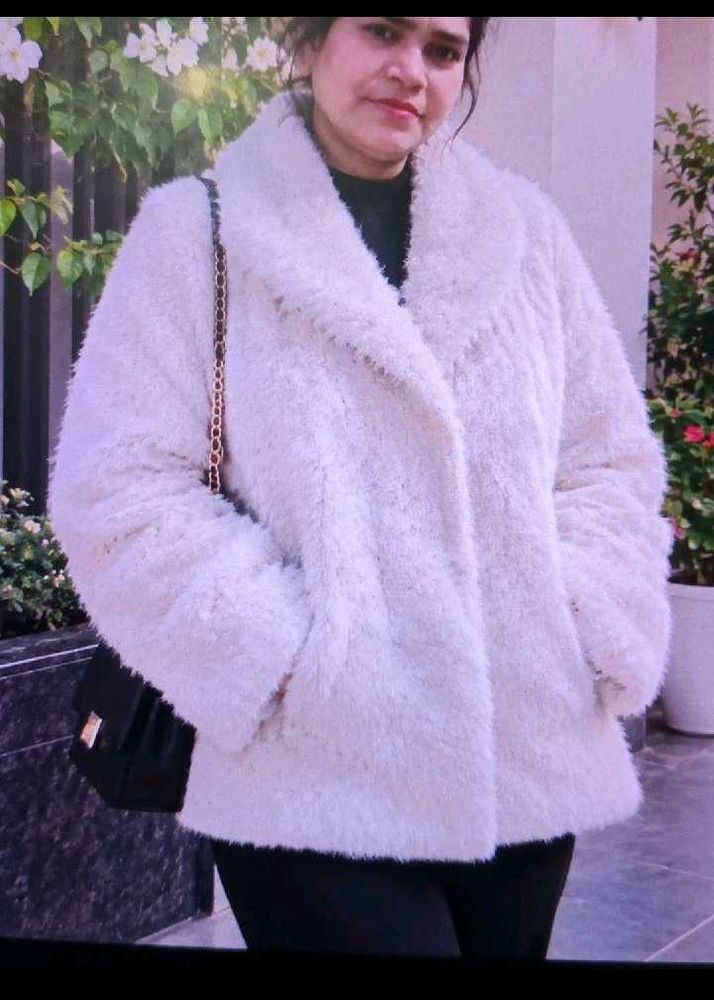Cozy White Faux Fur Jacket