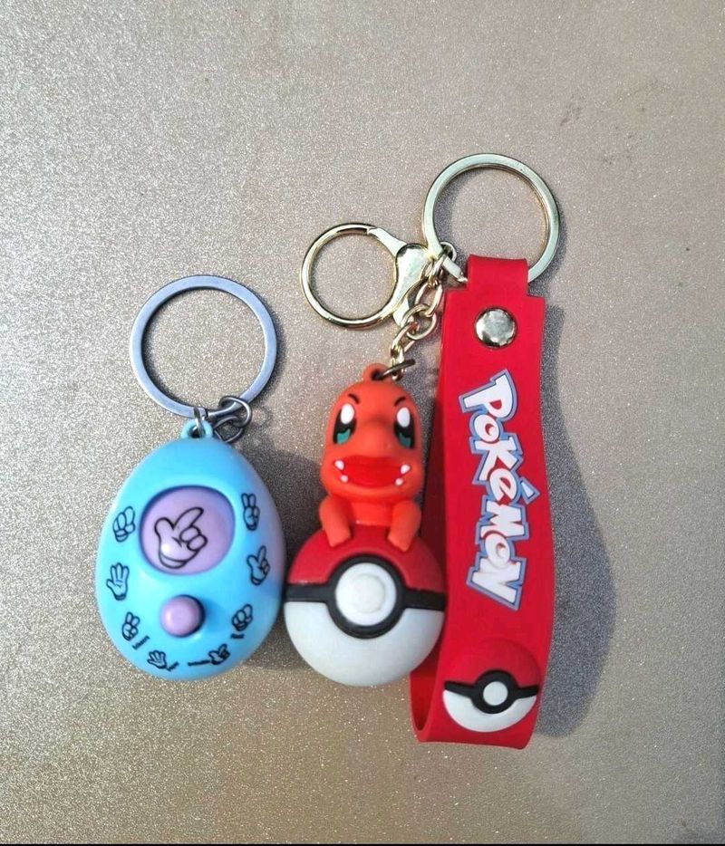 Pokemon and game keychain set 2