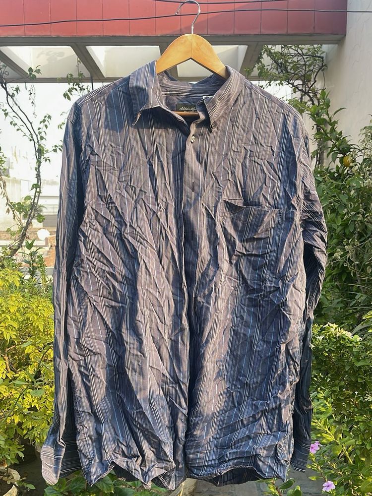 Eddie Bauer Men's Striped Button-Up Shirt