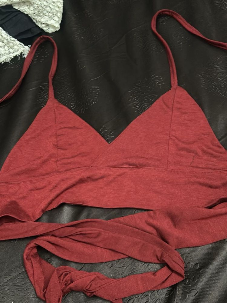 Red Bralette Top