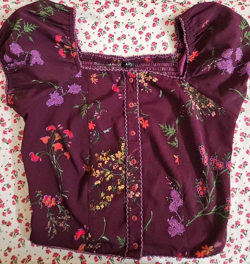 Floral Crop Top For Women
