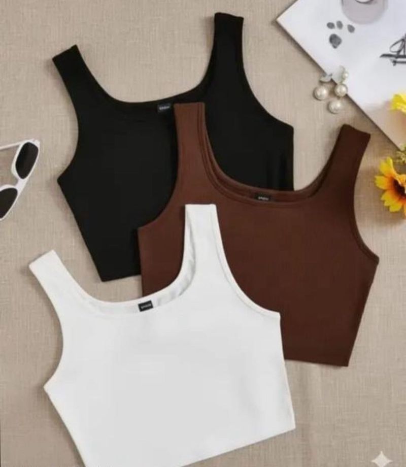 3-Pack Basic Crop Tops