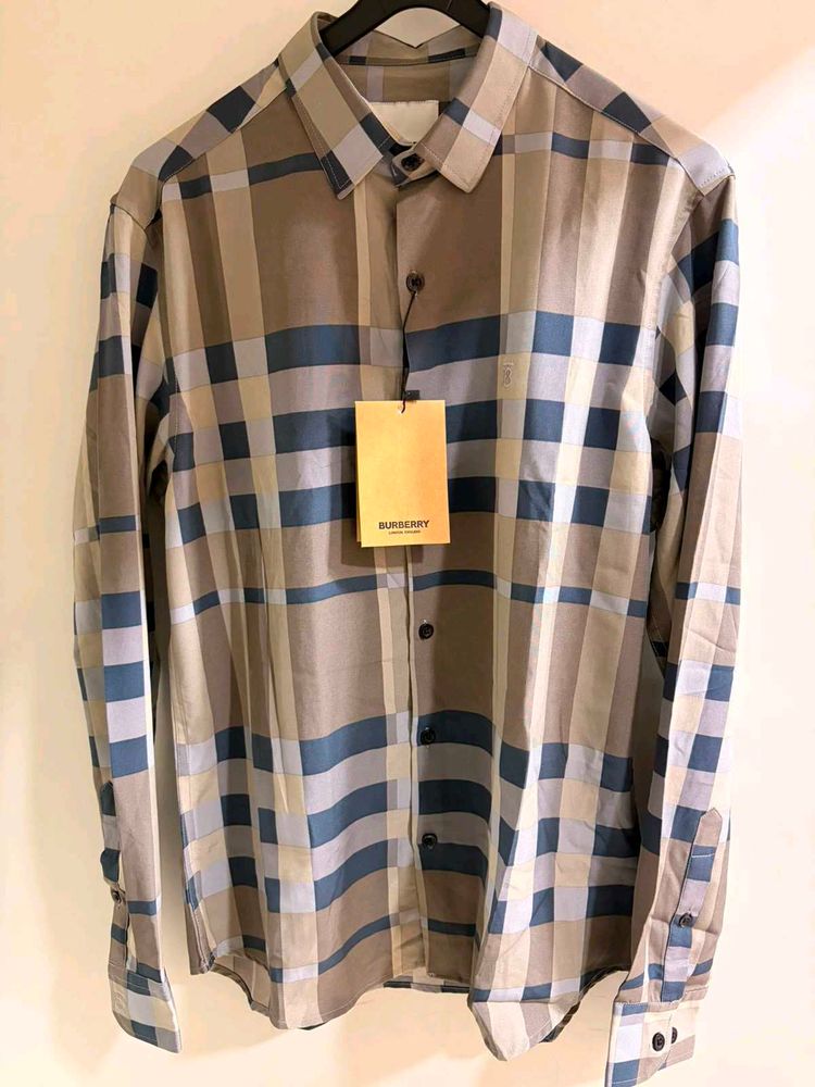 Burberry Plaid Long Sleeve Shirt
