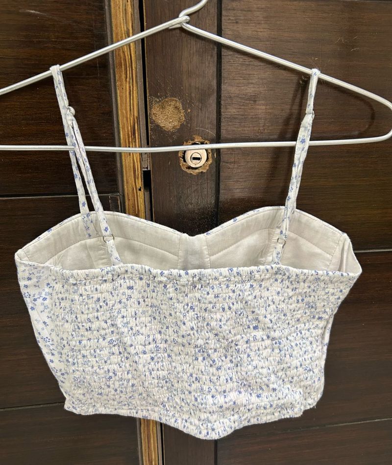 Floral Smocked Crop Top