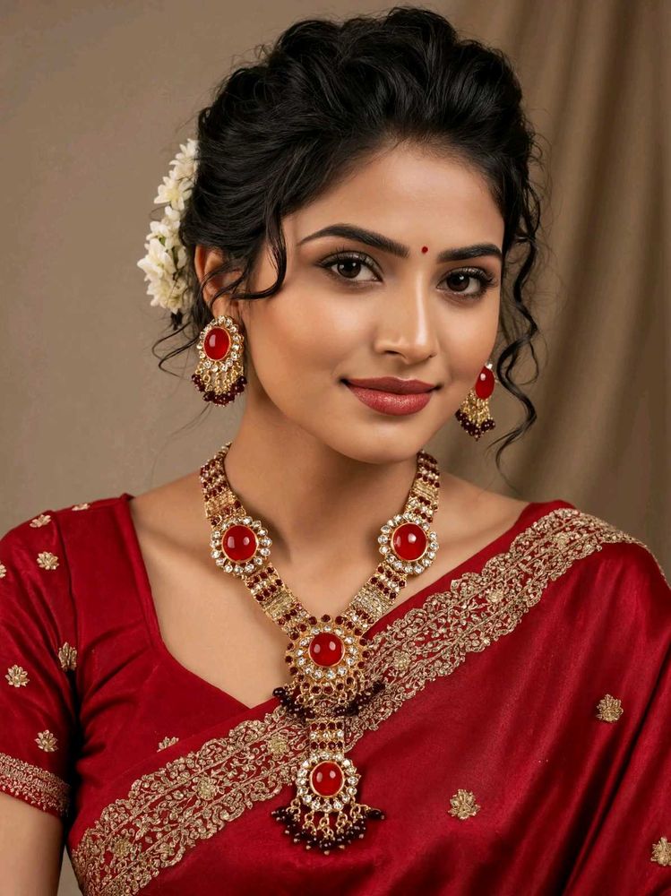 Stunning Red Stone Jewellery Set