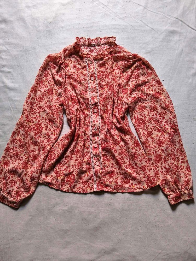 Vintage Floral Button-Up shirt
