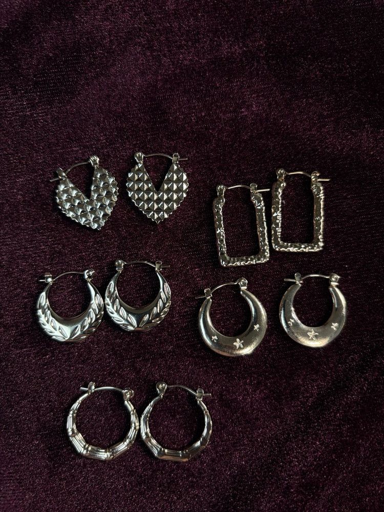 Assorted Silver Hoop Earring 1