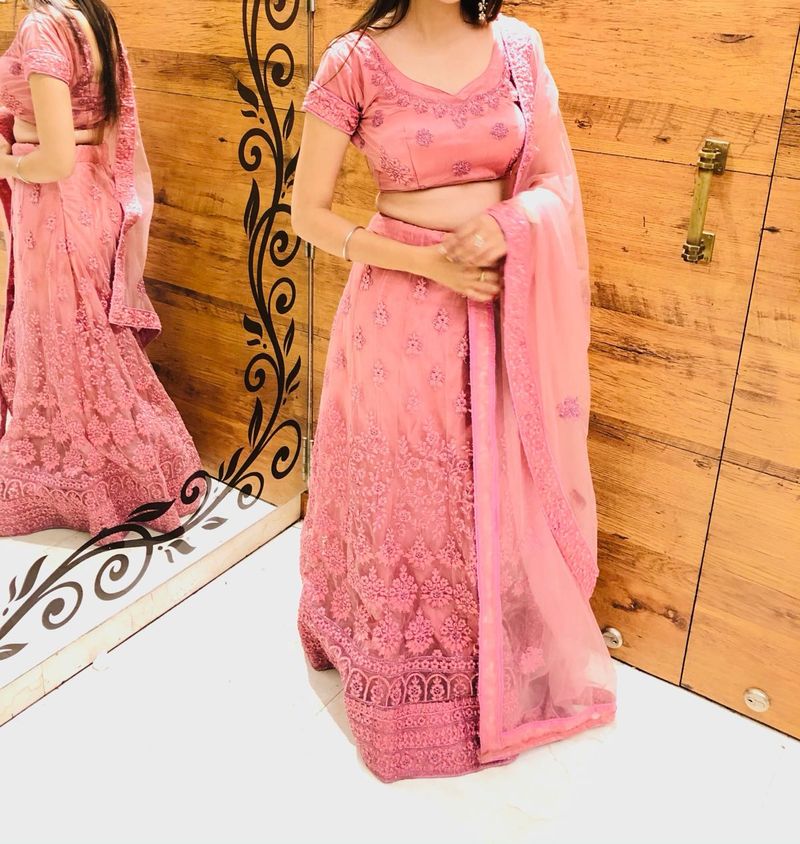 Elegant Pink Lehenga Choli