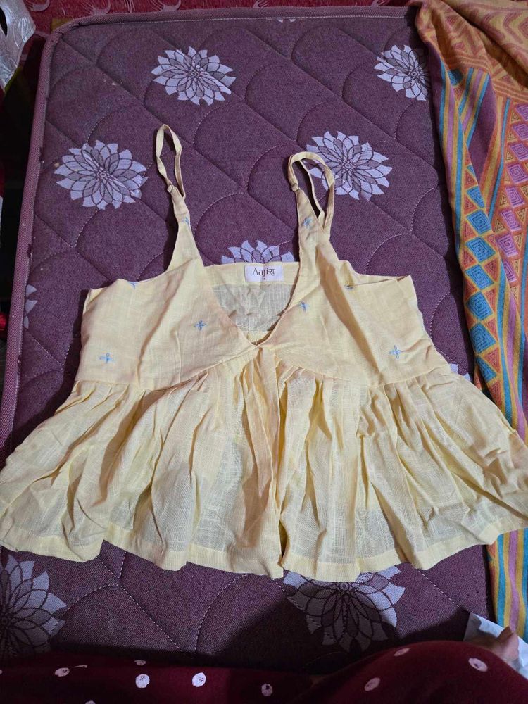 Cute Yellow Baby Doll Top