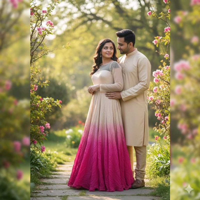 Ombre Western Gown