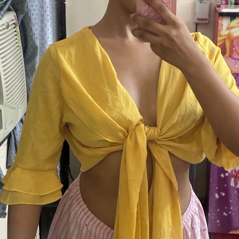 Yellow tie top