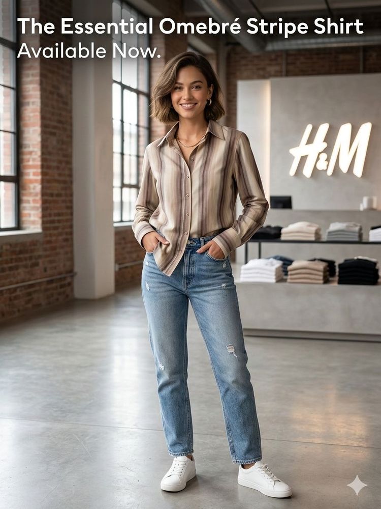 Ombre Stripe H &amp; M Shirt for Women