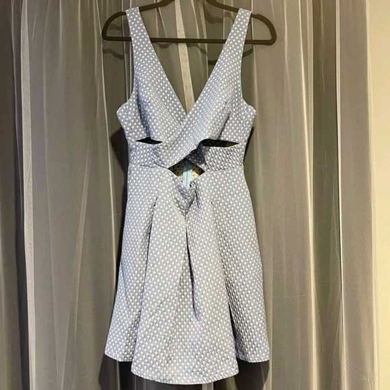 Zara Heart Print Deep Back Skater Dress