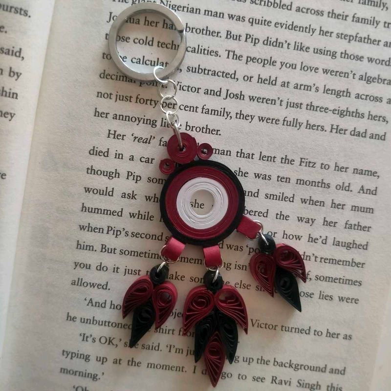 Quilling Dreamcatcher-Inspired Keychain