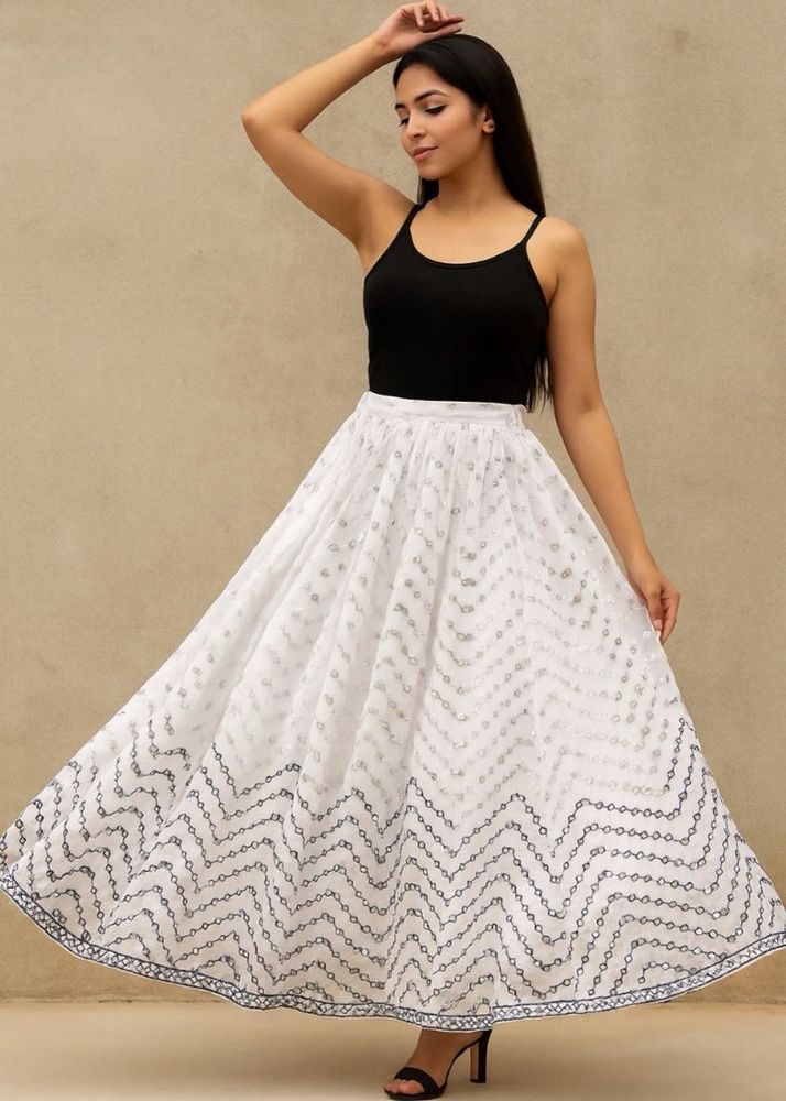 White Embroidered Skirt Lehnga