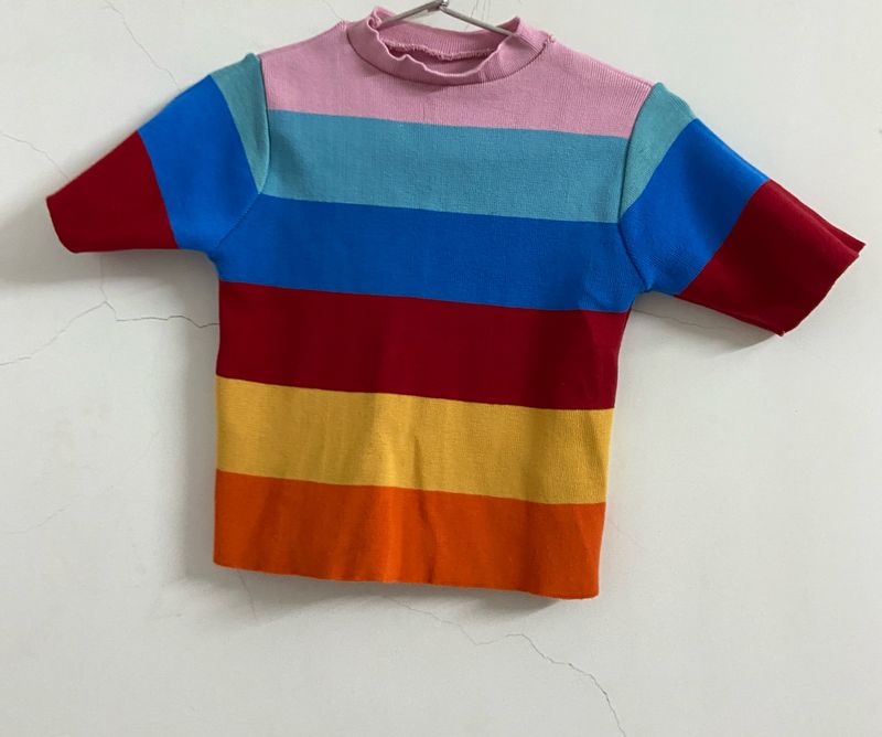 Rainbow Crop Top