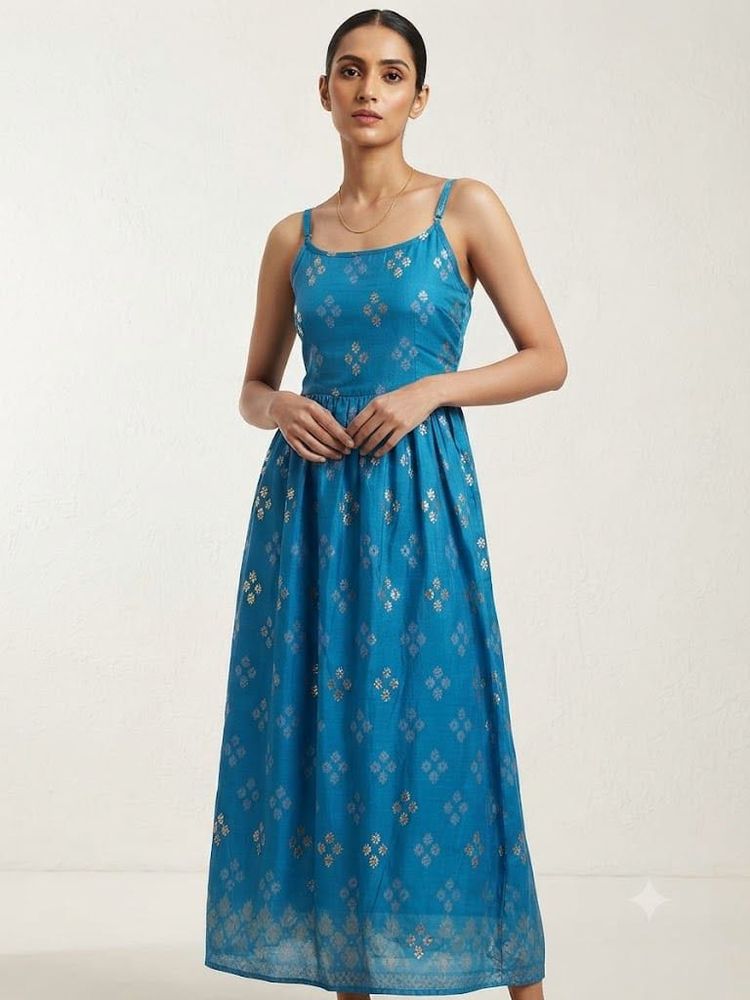 printed ethnic gown