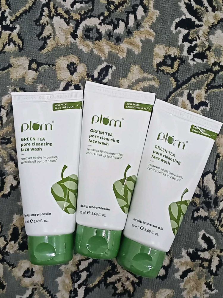 Plum Green Tea Face Wash - Set of 3