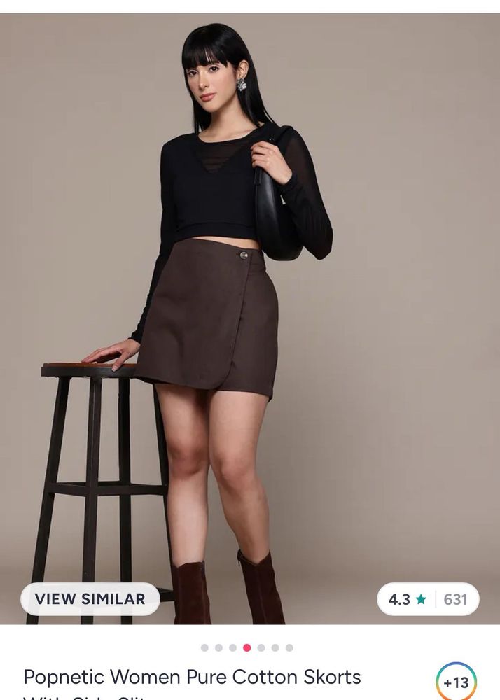 Stylish Brown Skort