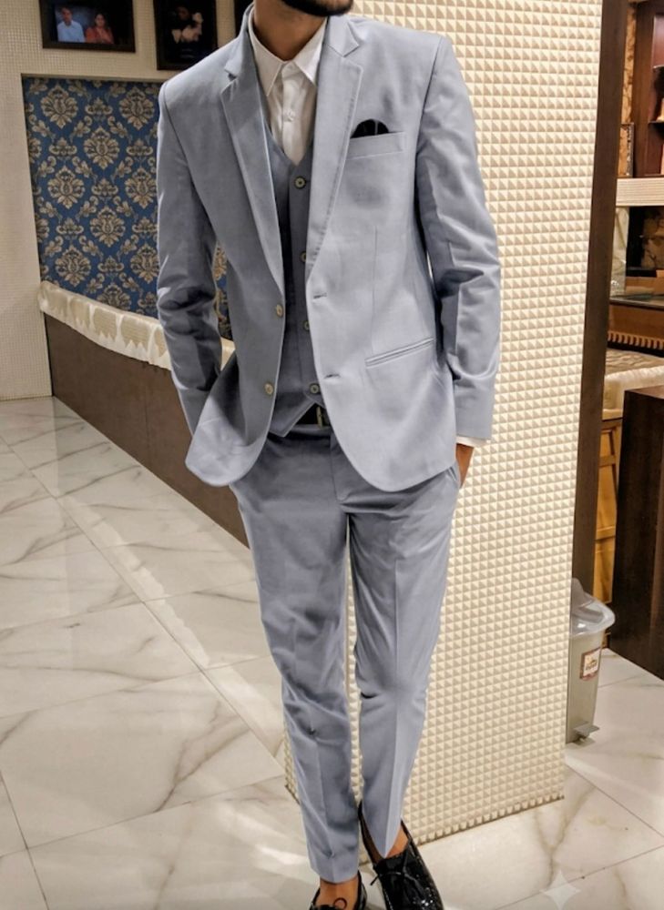 Men's Grey Formal three piece Suit