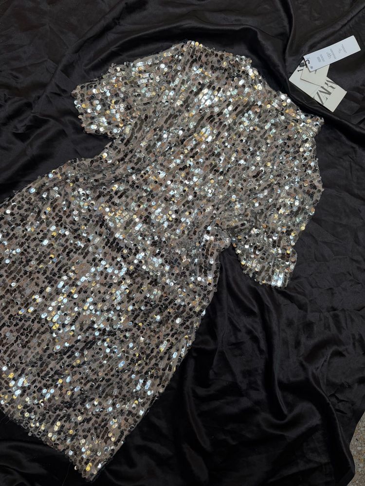 zara -Sparkling Sequin Party Dress-size-M/L