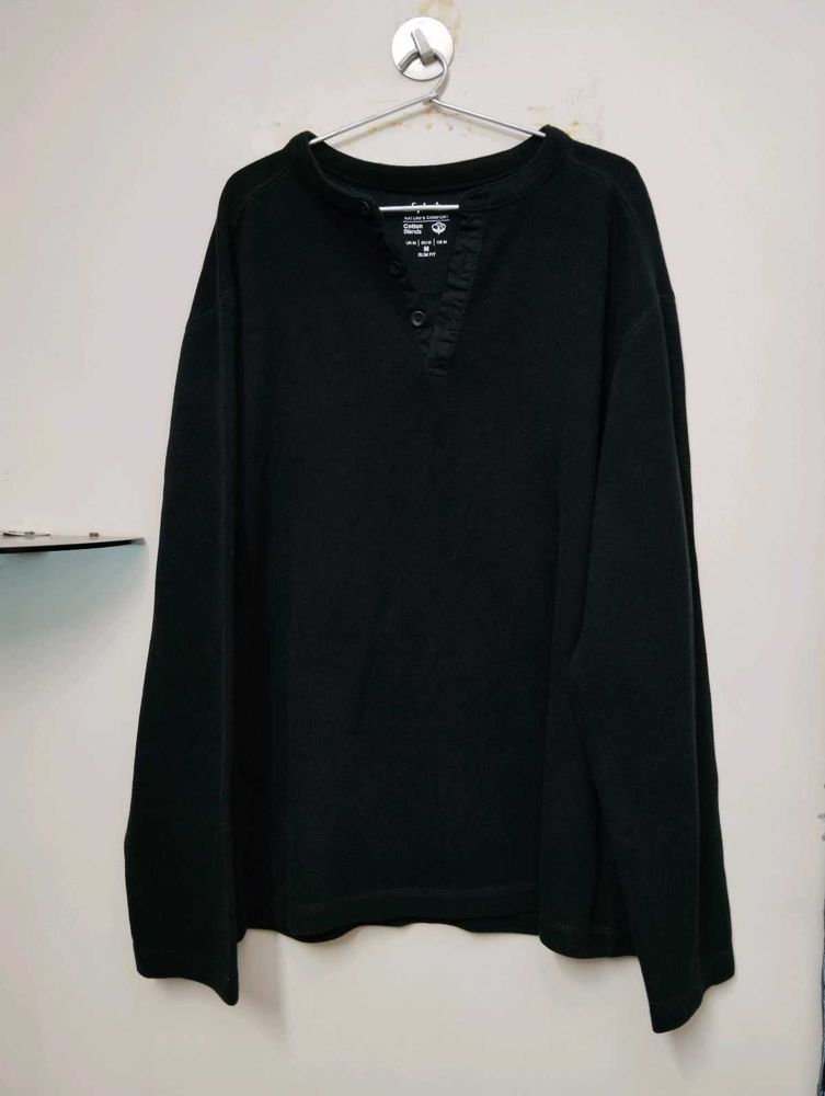 Dockers Black Henley - Size M