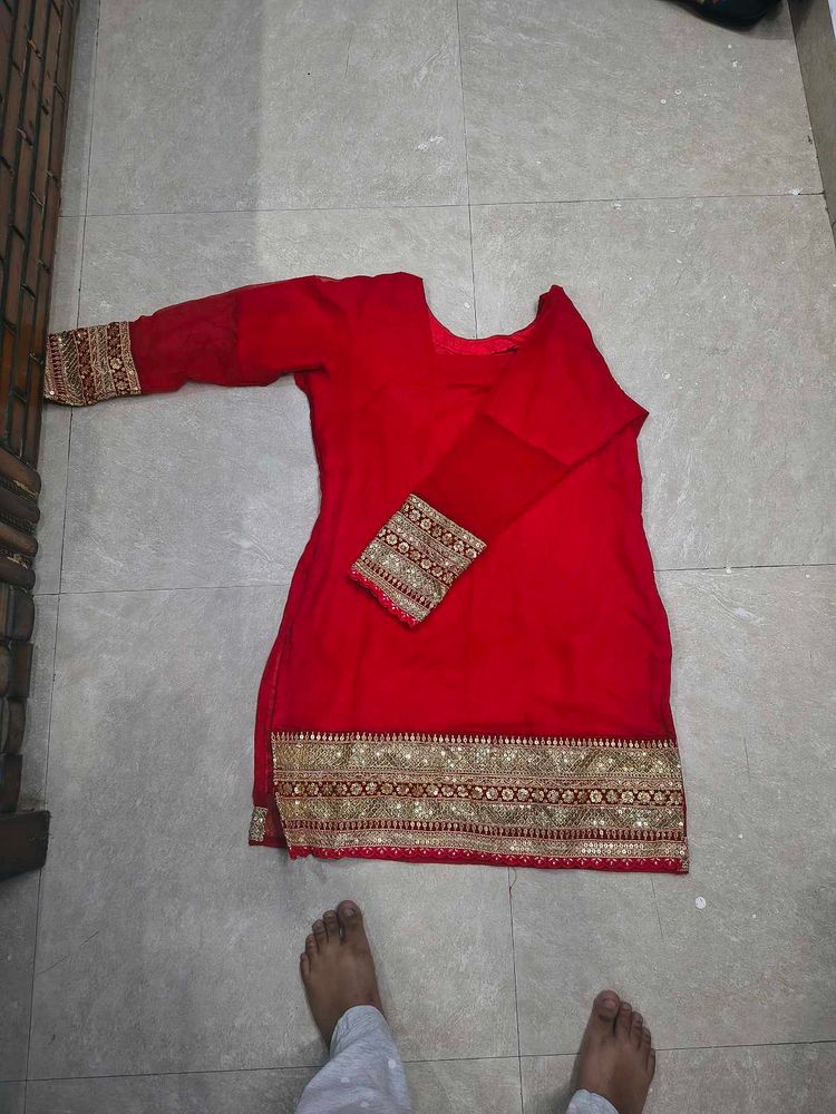 Red Kurta sharara set