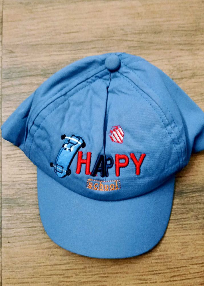 Happy School Blue Cap