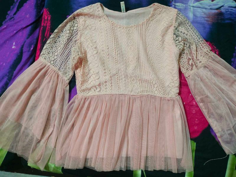 Pink Bell Sleeve Top