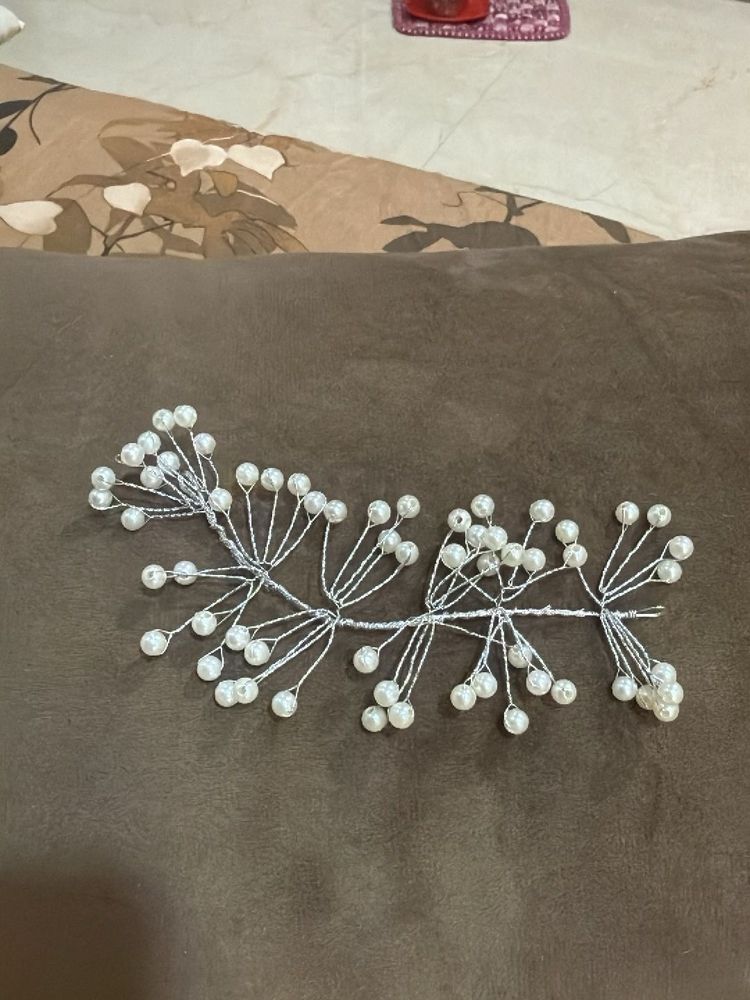 Pearl &amp; Wire Hair Vine Accessory