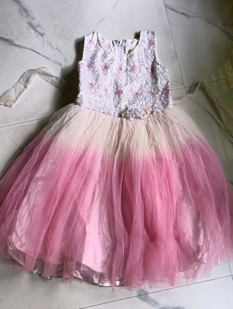Beautiful Pink Ombre Tulle Gown