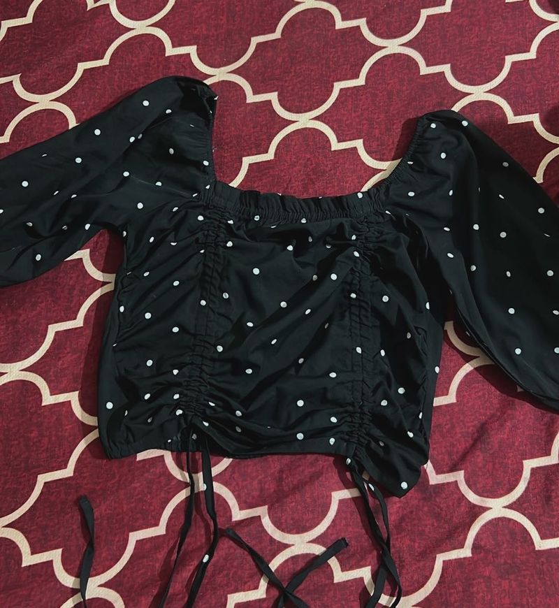 Polka Dot Crop Top