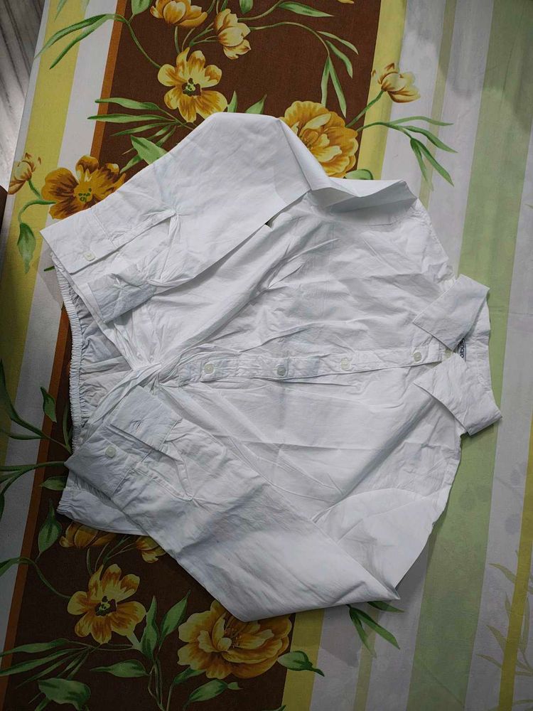 Classic White Button-Down Shirt