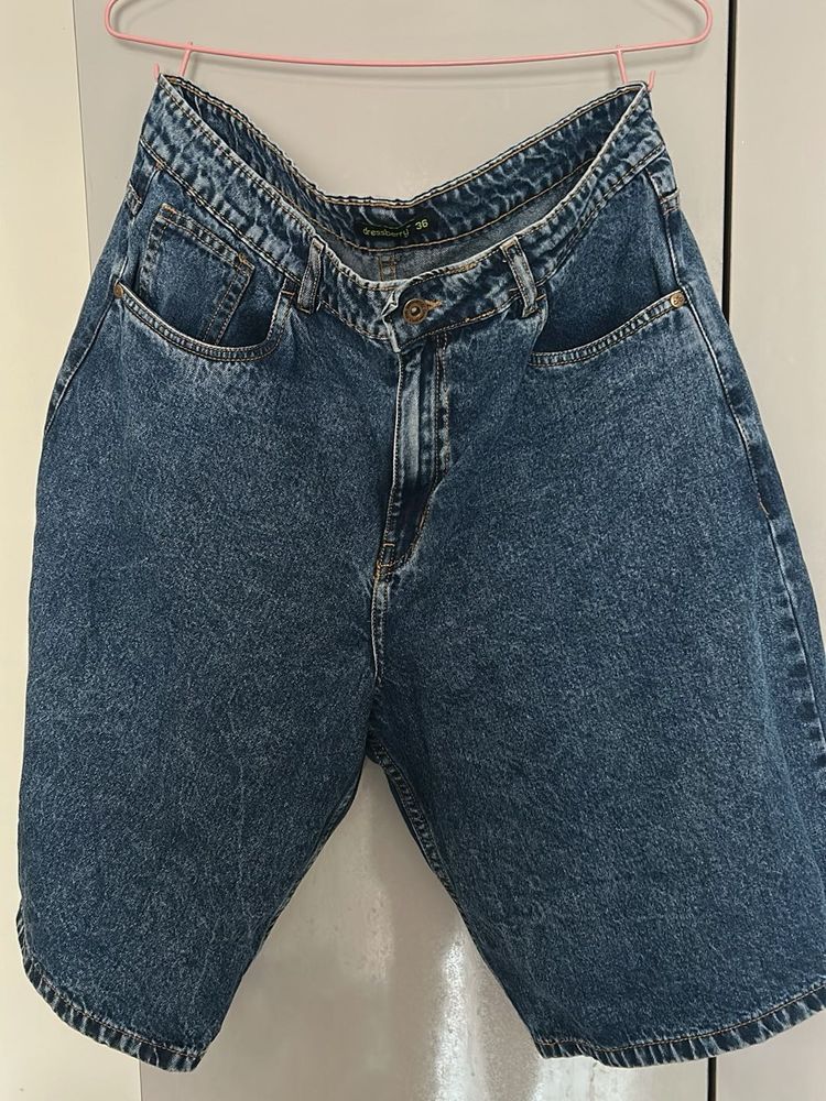 Dress Berry Vintage Wash Denim Shorts Bermuda
