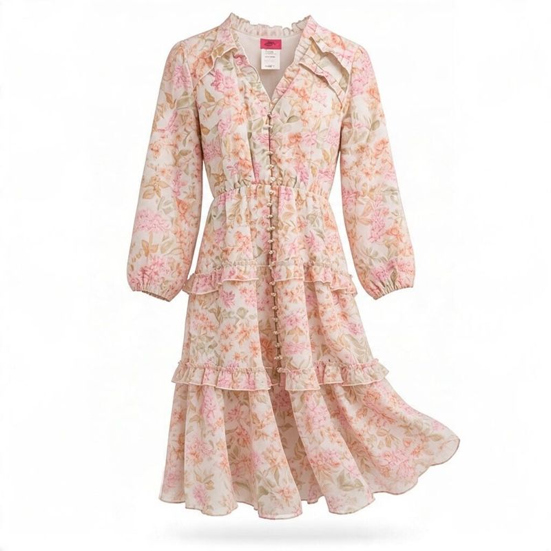 Floral Tiered Ruffle Dress