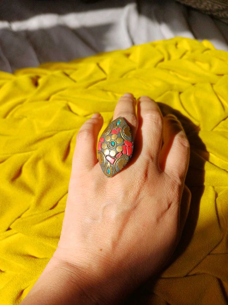 mosaic Boho adjustable Ring Set of 2