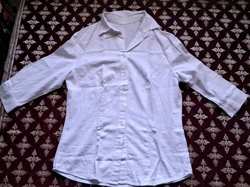 Classic White Button-Up Shirt