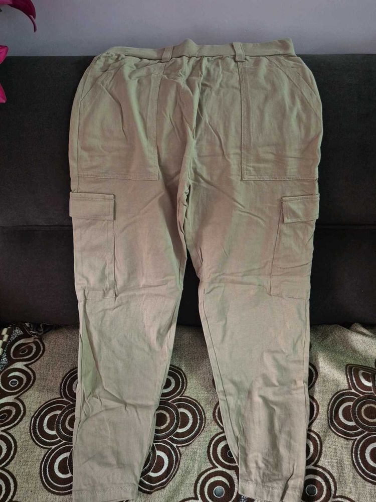Women's Beige Cargo Pants