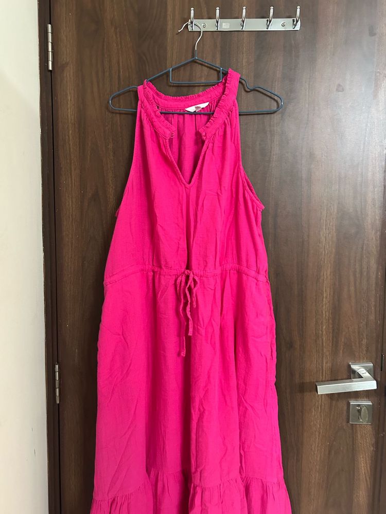 Bright Pink Sleeveless Dress