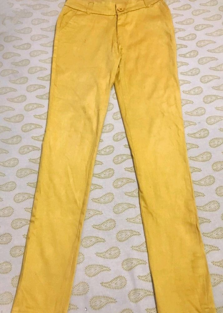 Yellow Pant For Women