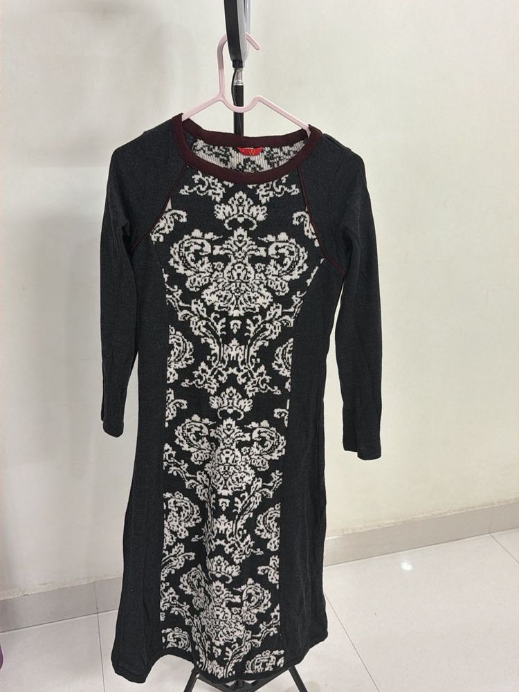 Stylish Printed Long Sleeve Dress