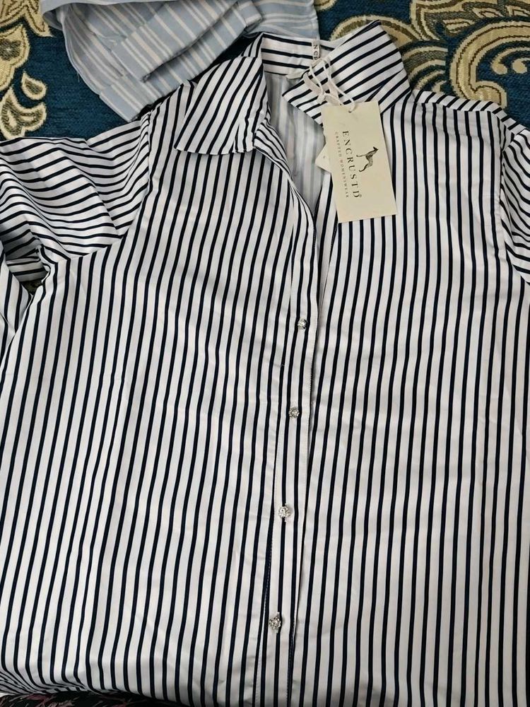 Chic Striped Button-Down Shirt
