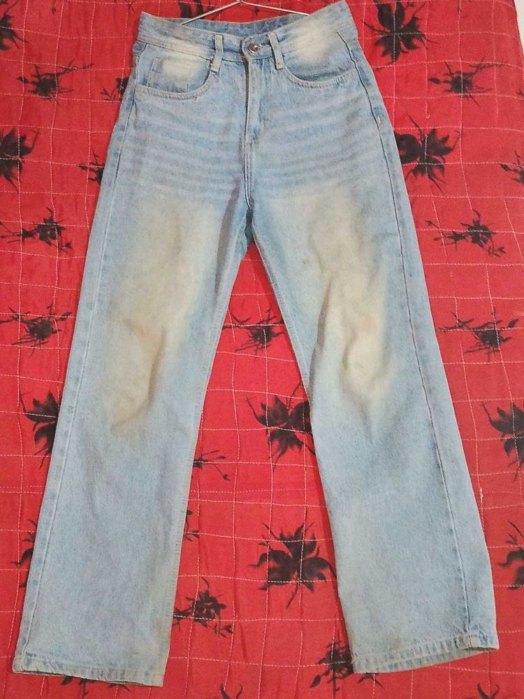 Light Wash Wide Leg Jeans