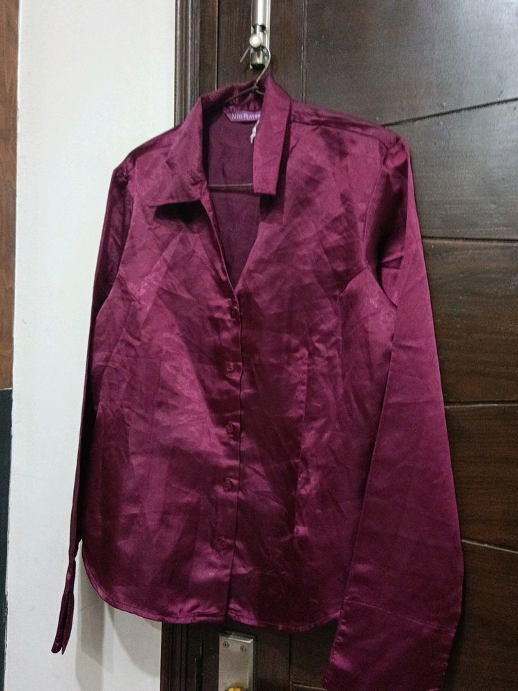 Satin Shirt For Females Small Size