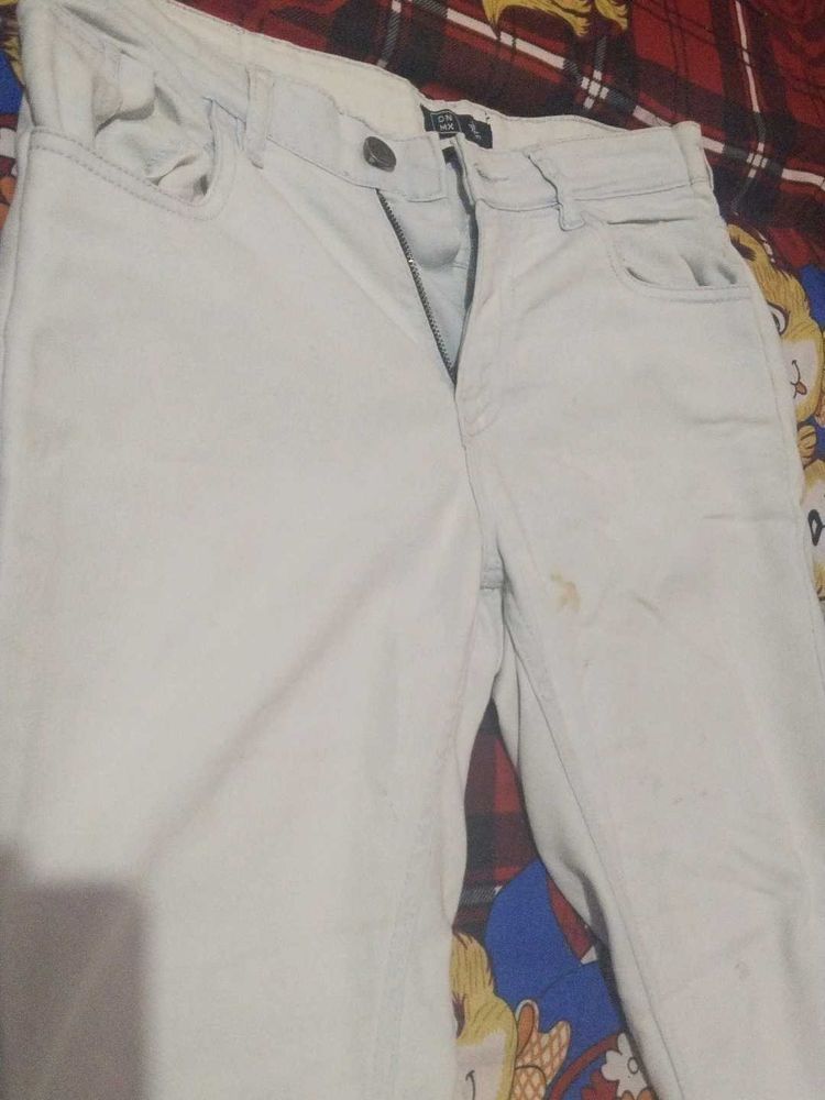 Cream Colored Denim Jeans