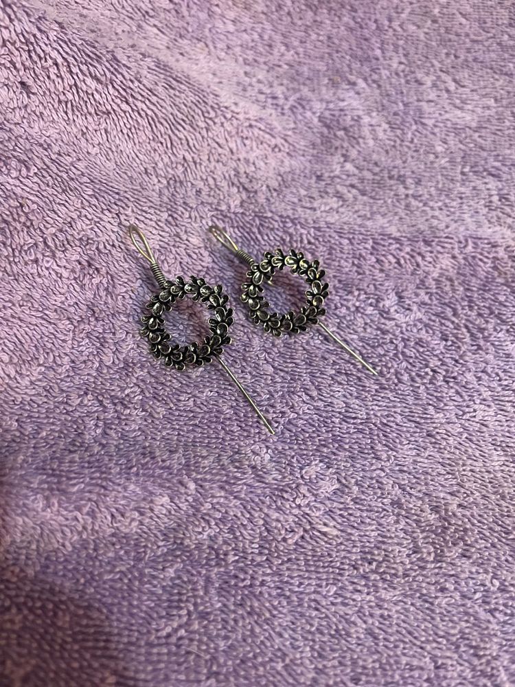 Unique Floral Hoop Earrings