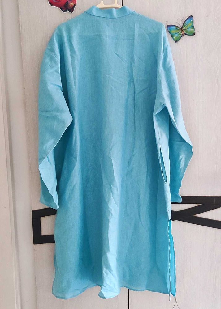 Sky Blue Cotton Kurta