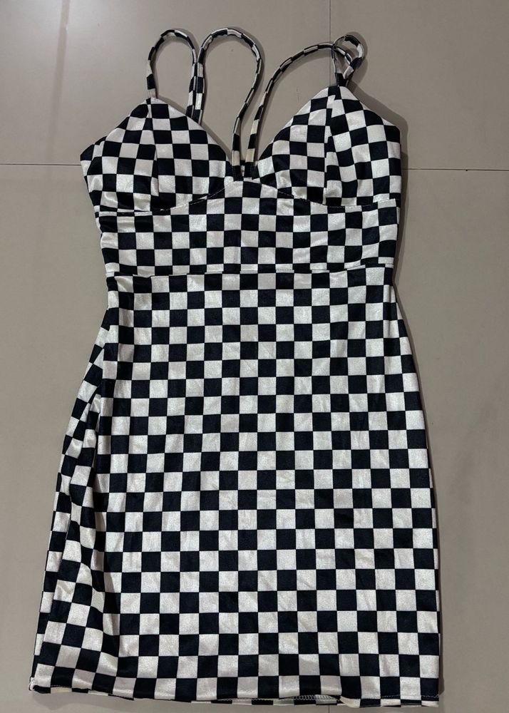 Checkerboard Mini Dress