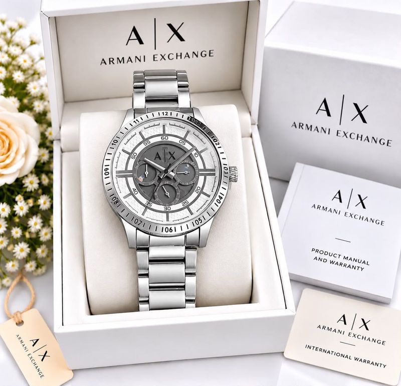 Armani Exchange Silver Chronograph Watch